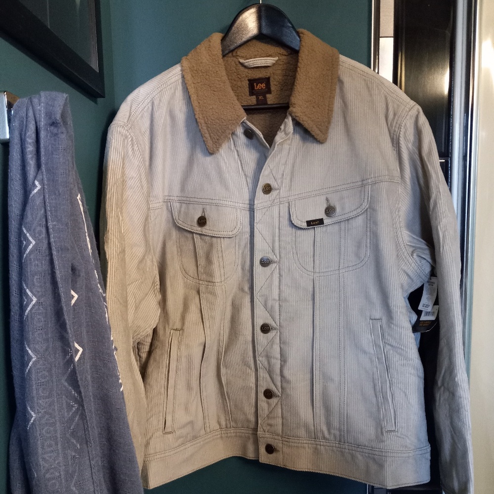 Lee- Men's- Legendary Sherpa Lined Trucker Jacket- SZXL Colour Salina Stone NWT